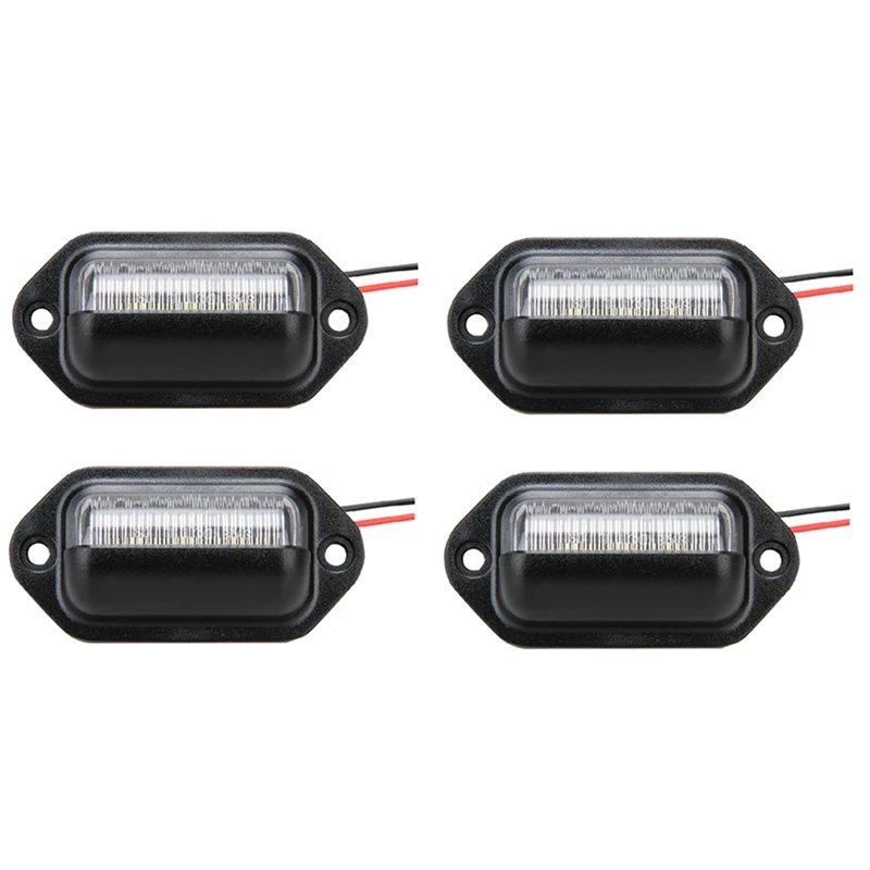 

4x12 В светодиодная подсветка для номерного знака для лодки прицепа RV грузовика 6000-6500K белый