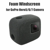 2pcs camera sponge foam cover for gopro hero765 windshield wind noise reduction windproof case 8x6 5x4 2cm
