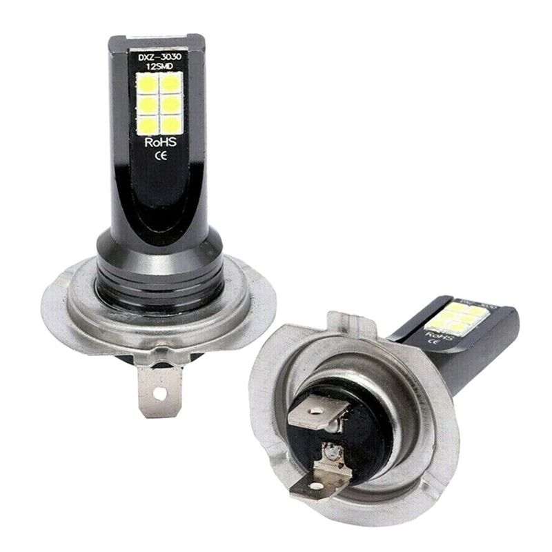 

2Pcs H7 LED Headlight Conversion 6W 1000LM 6000K Error Free Canbus Bulb