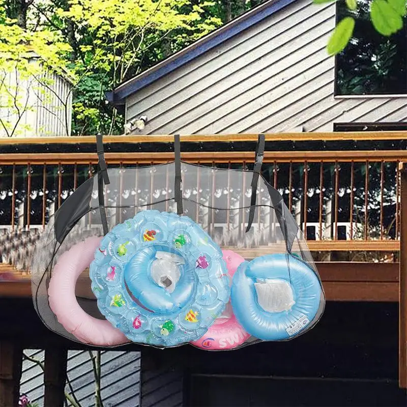 

New Ball Mesh Net Bag Large Capacity Hanging Swimming Pool Storage Bag Durable Organizer Bag Portable Kid Ball Storage Net Bag
