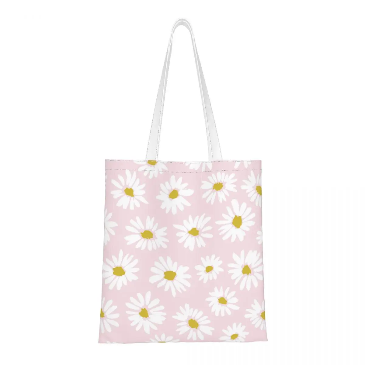 

Daisy Flower Shoulder Bags Women Eco Tote Bag Fashion High Capacity Handbag Retro Shopper Bag for Ladies Shopping