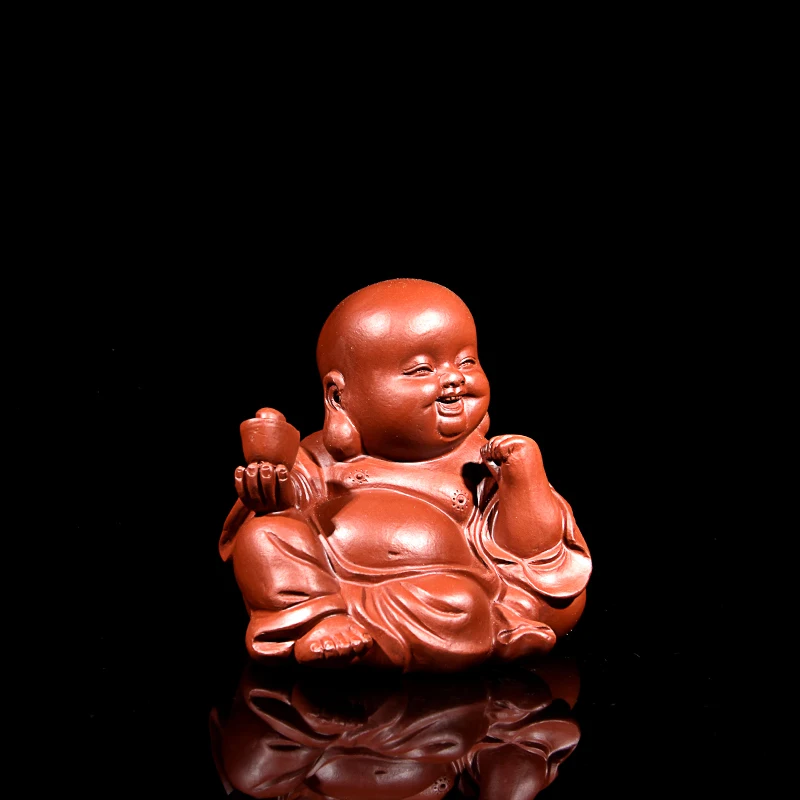 И Фиолетовая глина Бутик Майтрейя Будда Чай Домашнее животное Маленькая