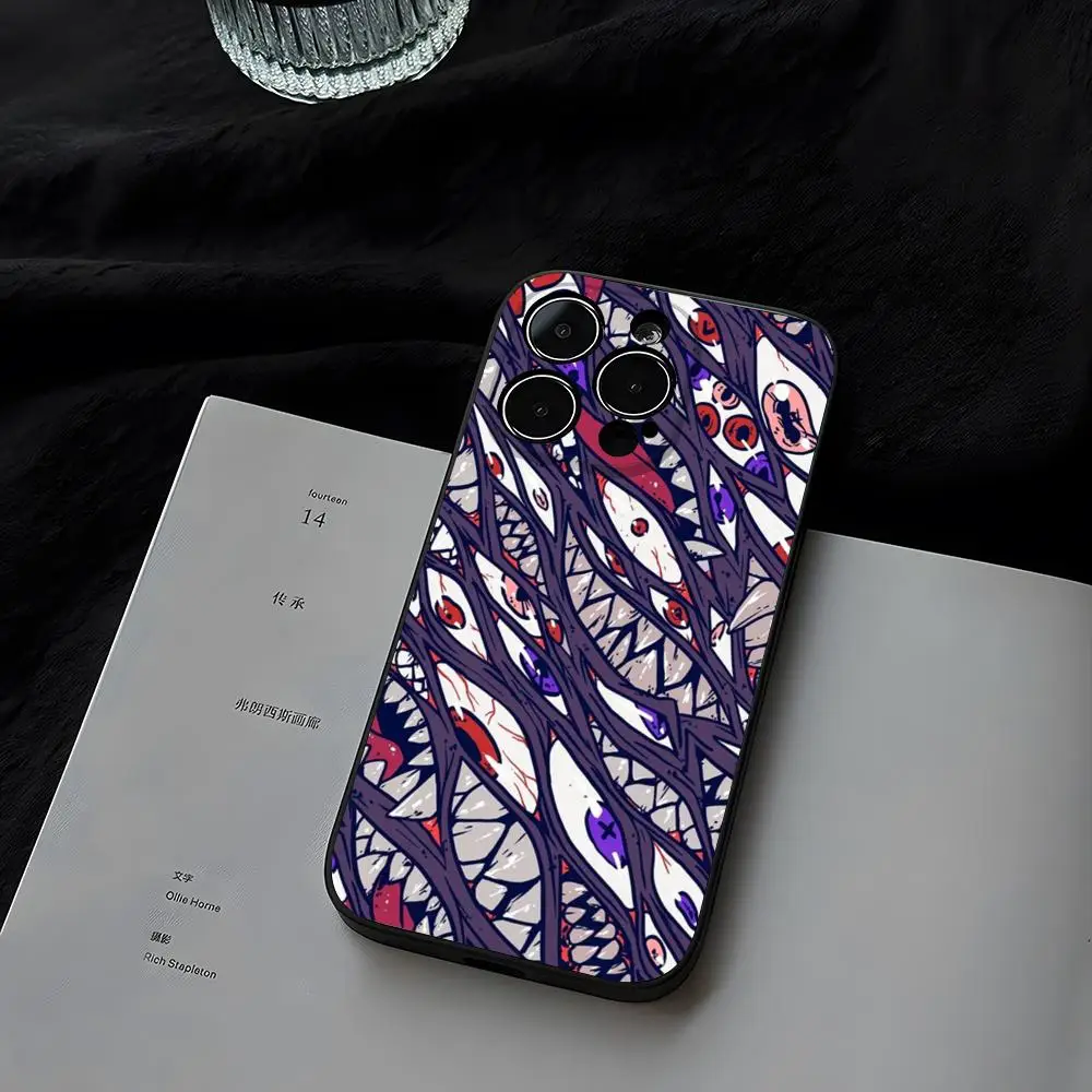 Чехол для телефона Страшные глаза iphone 14 15 Pro Max 16 11 13 12 Xs Mini Xr X 7 8 Plus Shell Coque