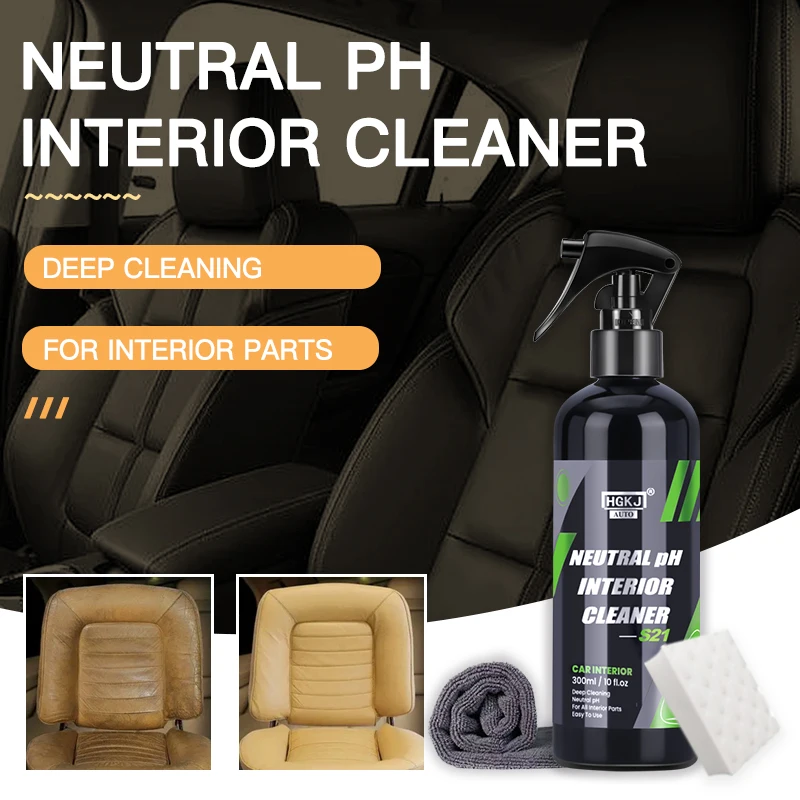 Foam Cleaner Neutral ph Anti-aging Car Detailing Interior Dust Remover Seat Cleaner Roof Refurbishing Wash Spray HGKJ S21