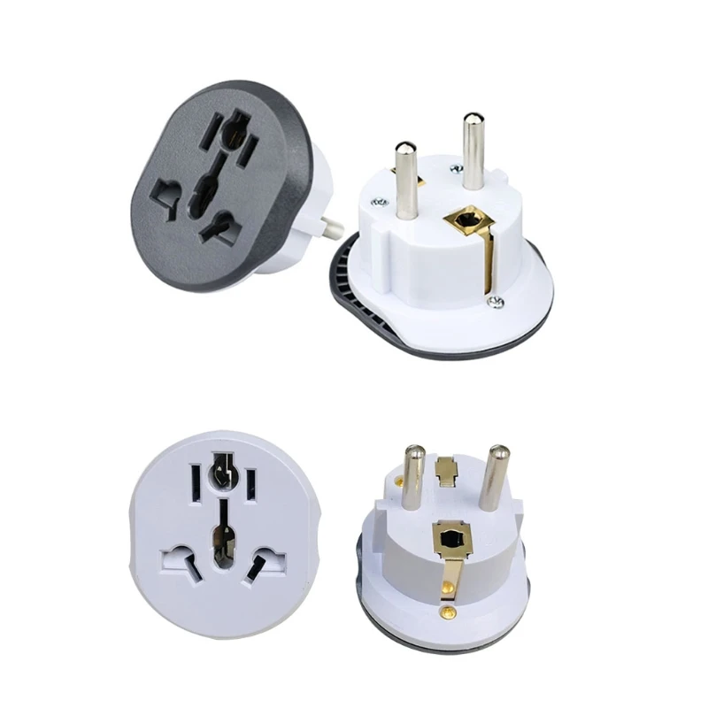 16A Europe/Germany Plug Adapter Europe Converter from USA to Europe Plug 250v