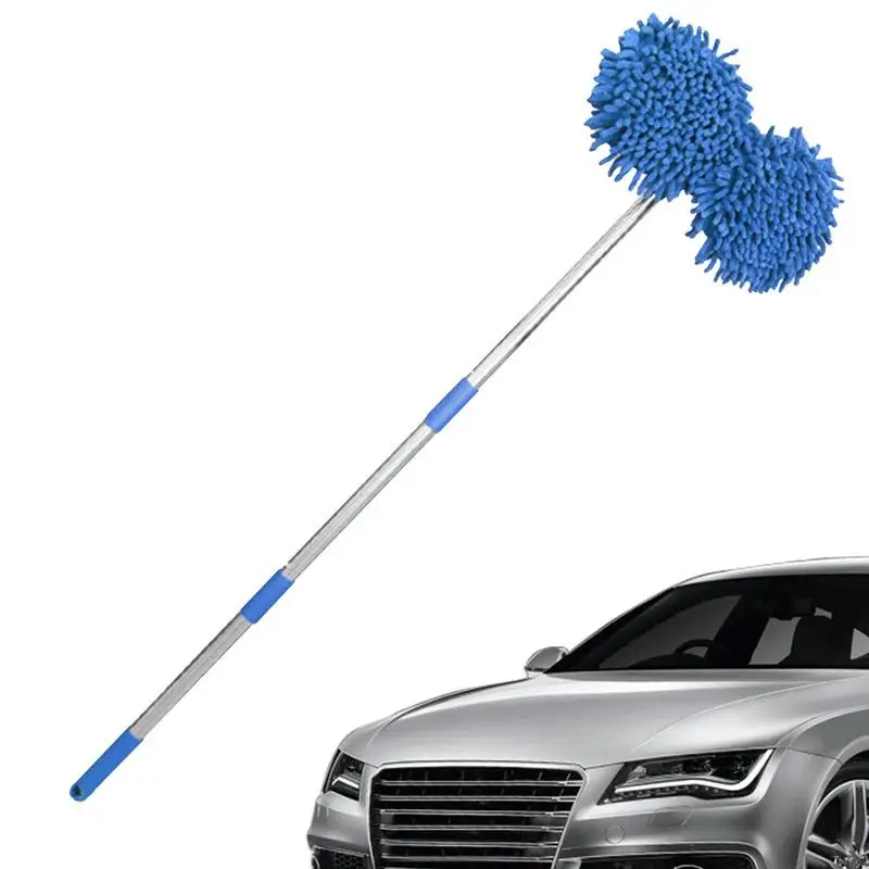 

Car Wash Mop Spinning 2 Head Car Brushes Car Cleaning Tool Washing Mop Car Window Detail Wheel Brush Length Adjustable