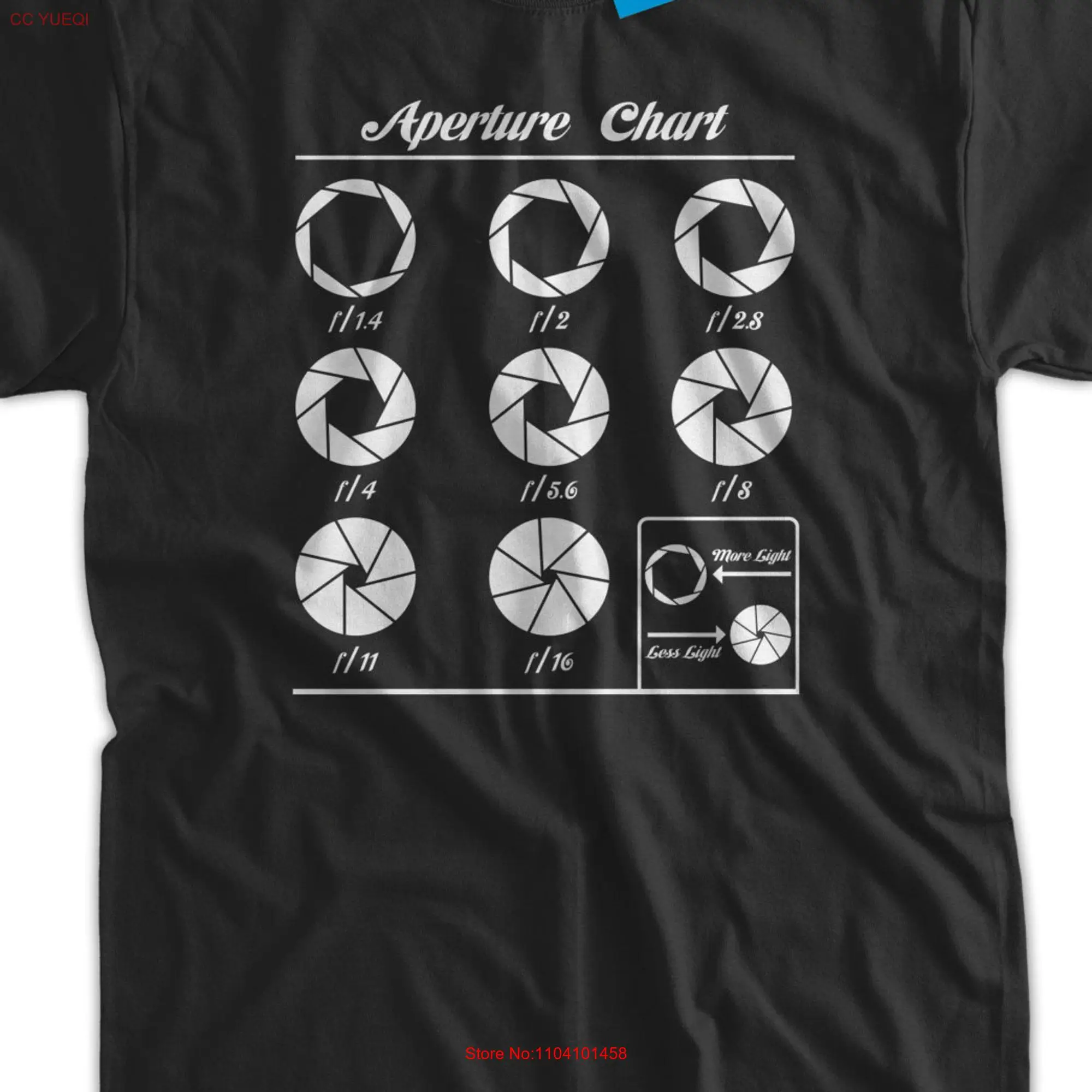 Футболка с диафрагмой и диаграммой забавная фотография для фотографий мужская