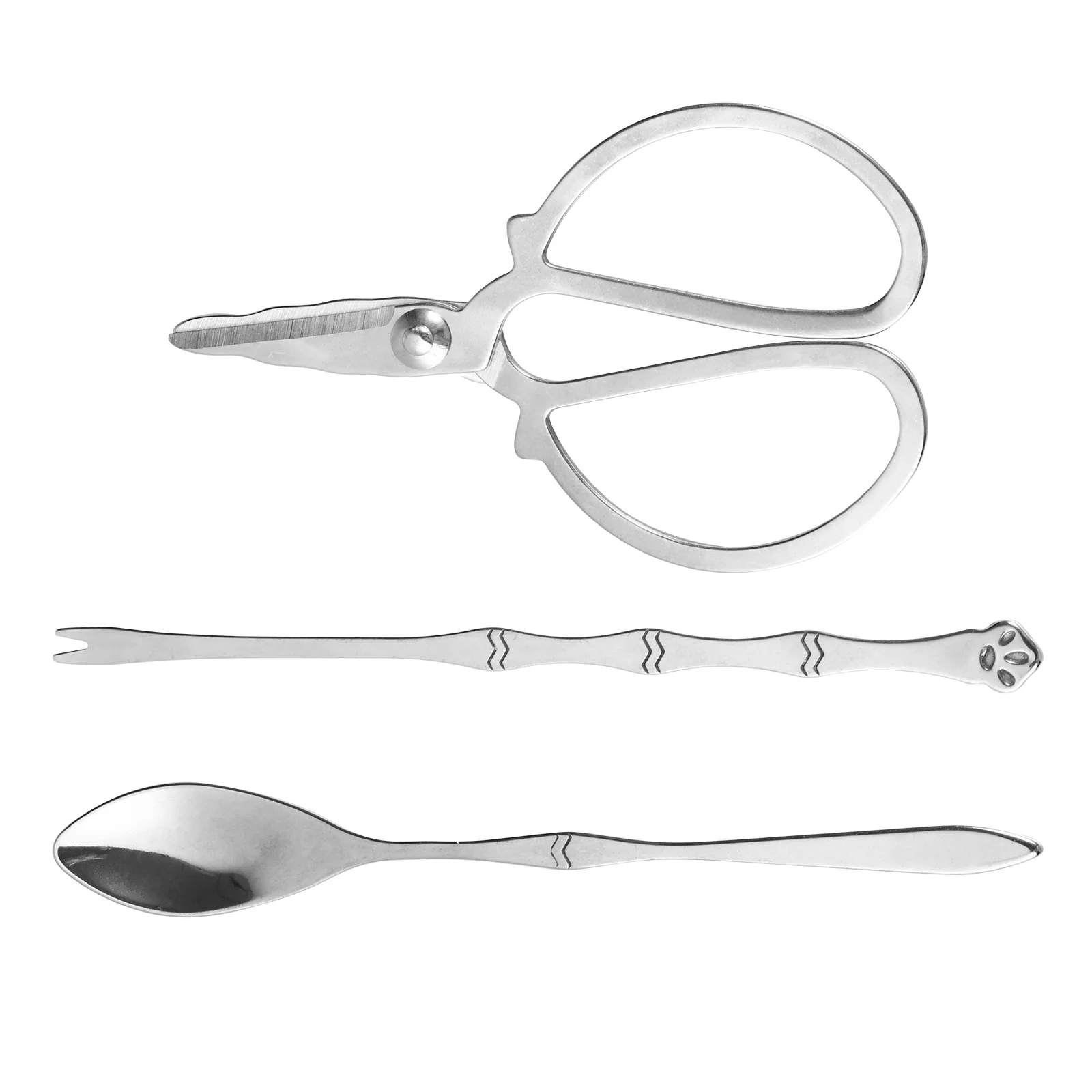 

Crab Leg Lobster Seafood Tool Tools Utensils Fork Forks Legs Eating Pick Prawn Scissorsopener Spoon Picks Steel Stainless
