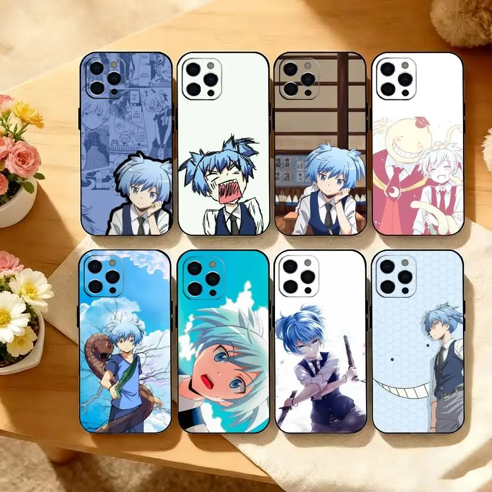Фото Чехол для телефона Assassination Classroom Nagisa для iPhone 17, 16, 15, 14, 13, 12, 11 Plus, Pro Max и других моделей, мягкий черный чехол №1