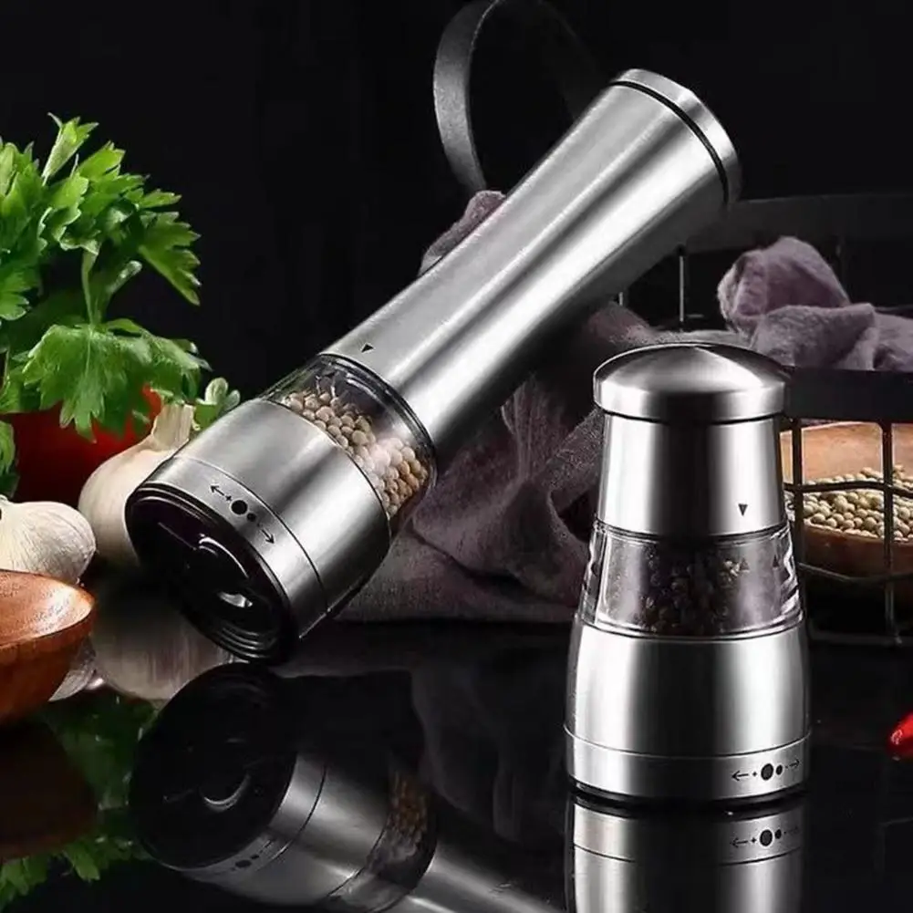 

Pepper Grinder Adjustable Coarseness Stainless Steel Handheld Manual Salt Shaker Spice Grinding Mill Kitchen Gadget Daily Use