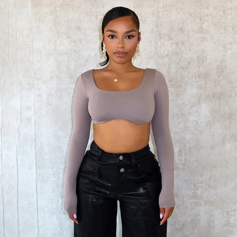 Осень 2024 сексуальный хипстерский укороченный топ в стиле пэчворк с открытой