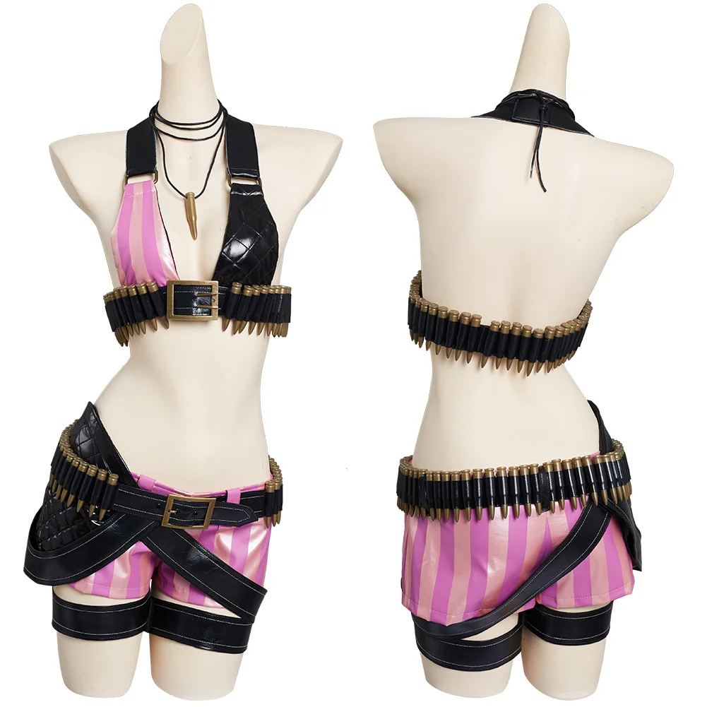

LoL Jinx Skin Cosplay Costume Outfits Halloween Carnival Suit