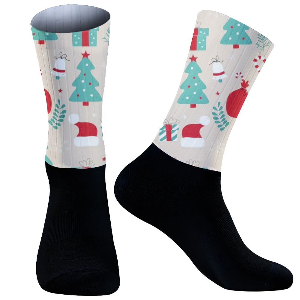 Рождественские новые анти-чулки 2024 силиконовые летние аэро носки велосипедные