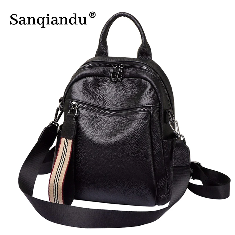 

Fashion Women Backpack Designer High Quality Genuine Leather Travel Backpack Casual Shoulder Bags School Bags For Teenage Girls