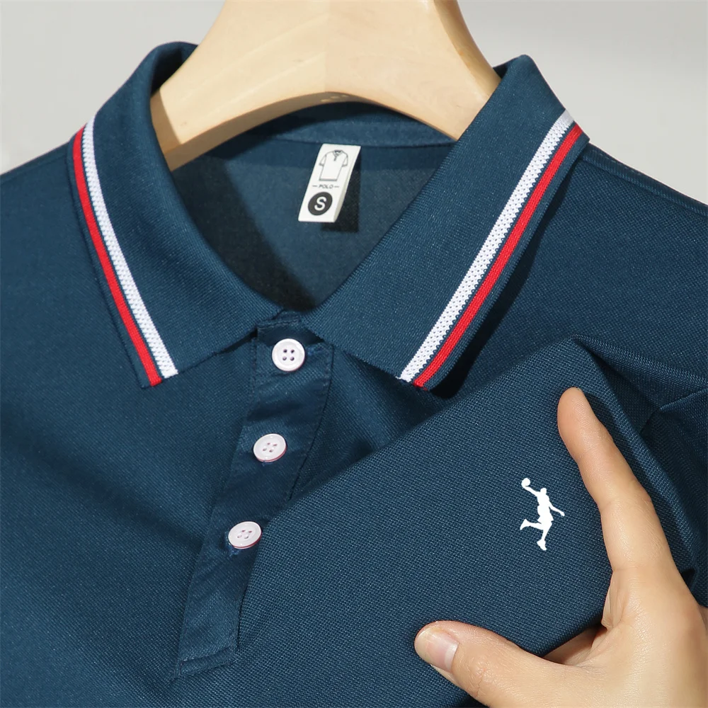 Рубашка-поло мужская с коротким рукавом модная блуза из бутика простой и