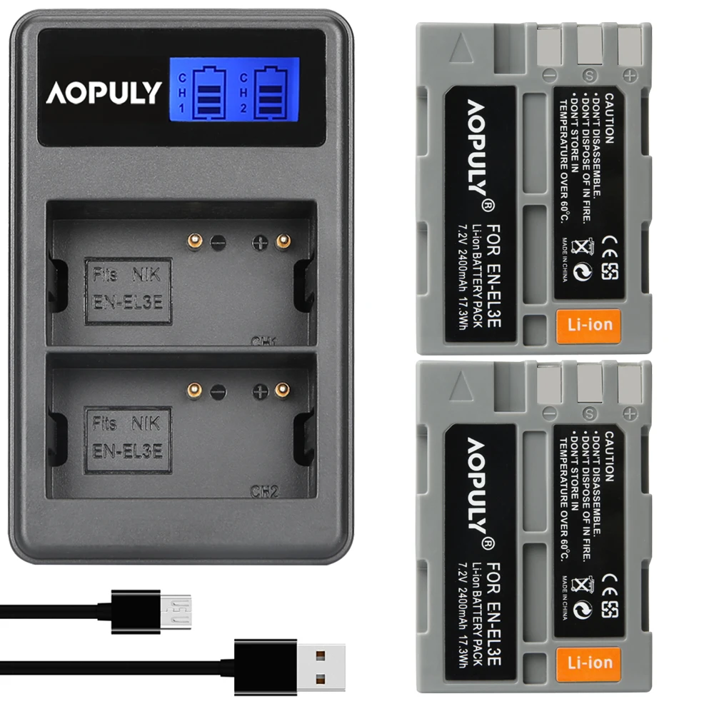 Аккумулятор 2400 мАч для фотоаппарата Nikon D50 D70 D70s D80 D90 D100 D200 D300 D300S D700 - купить по