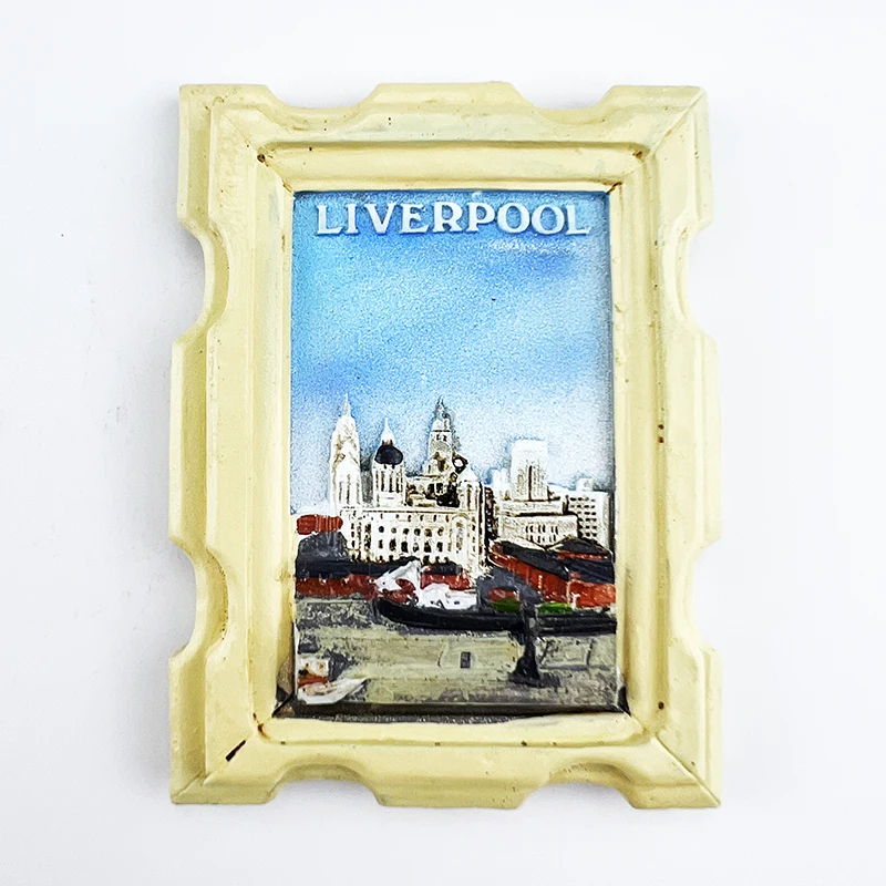

United Kingdom Fridge Magnets England Liverpool Travelling Souvenirs Fridge Stickers Home Decor Wedding Gifts Magnetic Stickers