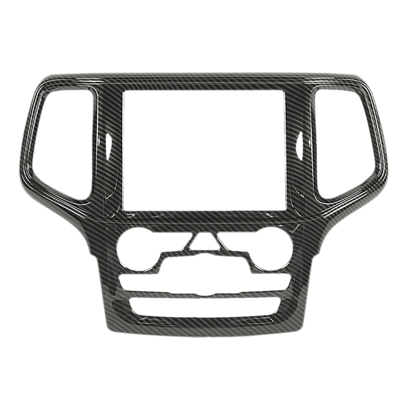 

Автомобильная центральная консоль из углеродного волокна для навигации на приборной панели, A/C Выходная крышка, отделочная панель для Jeep ...