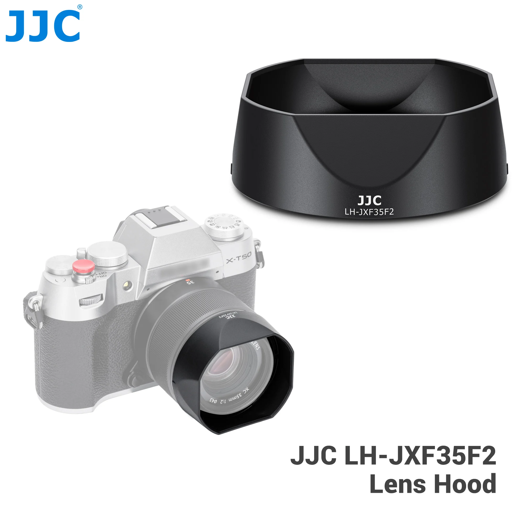 Фото Квадратная бленда JJC для объектива Fujifilm XC 35mmF2 XF 23mmF2 R WR XF 35mmF2 R WR для объектива Fuji XH2S X-T5 X-T4 X-T3 XS20 №1