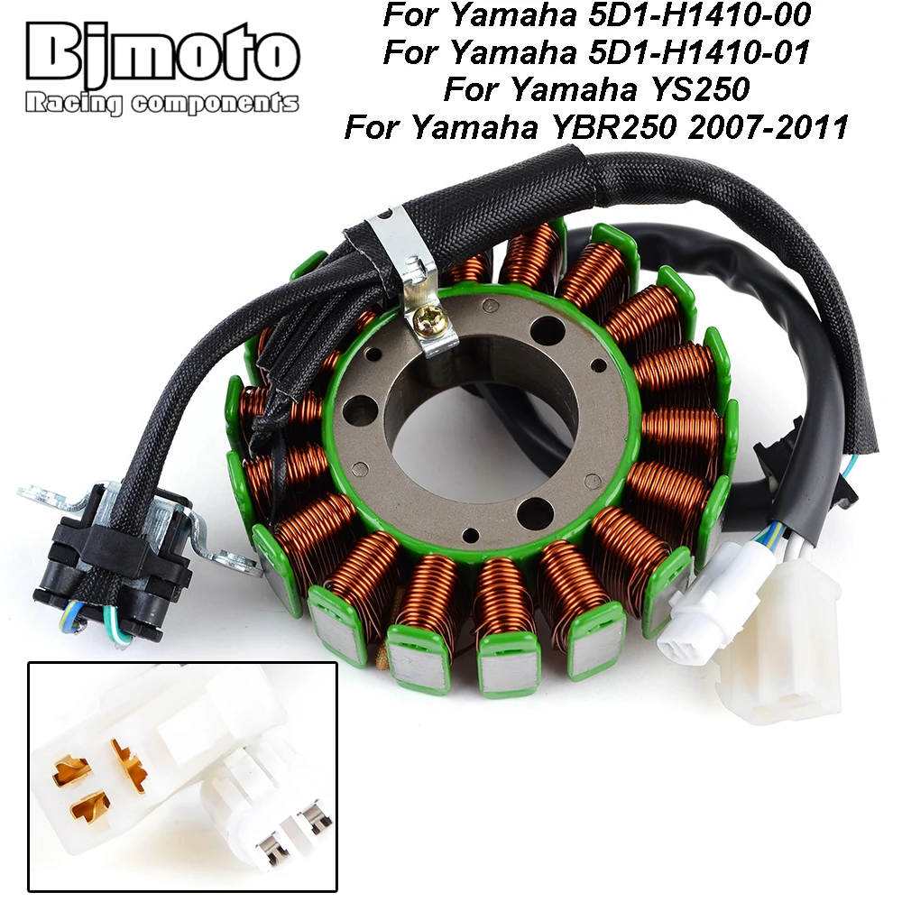 

YS250 Motorcycle Generator Stator Coil For Yamaha YBR250 2007-2011 5D1-H1410-00 5D1-H1410-01