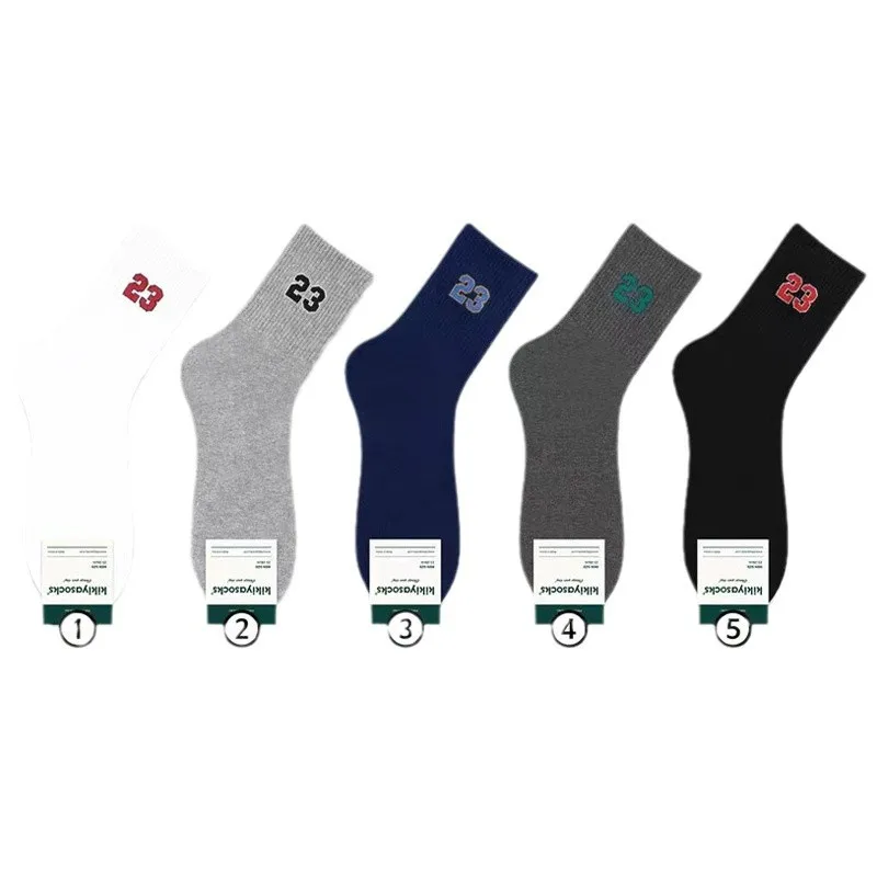 Новые мужские носки до середины икры классические дизайн номер 23 удобные