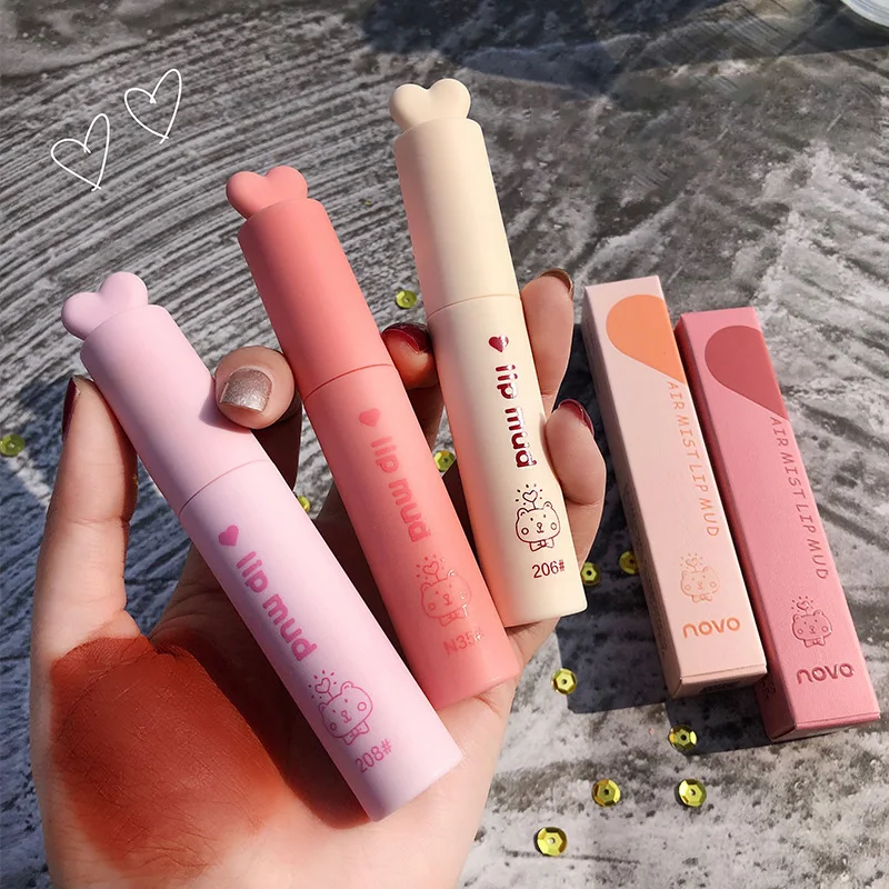 Прозрачная оранжевая раковина для пудры матовая губная помада белая нишевая