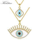 Ожерелье Kaletine женское из серебра 925 пробы, классическая простая подвеска с турецким Злым Глазом, модное ювелирное изделие, колье-чокер с цепочкой до ключиц