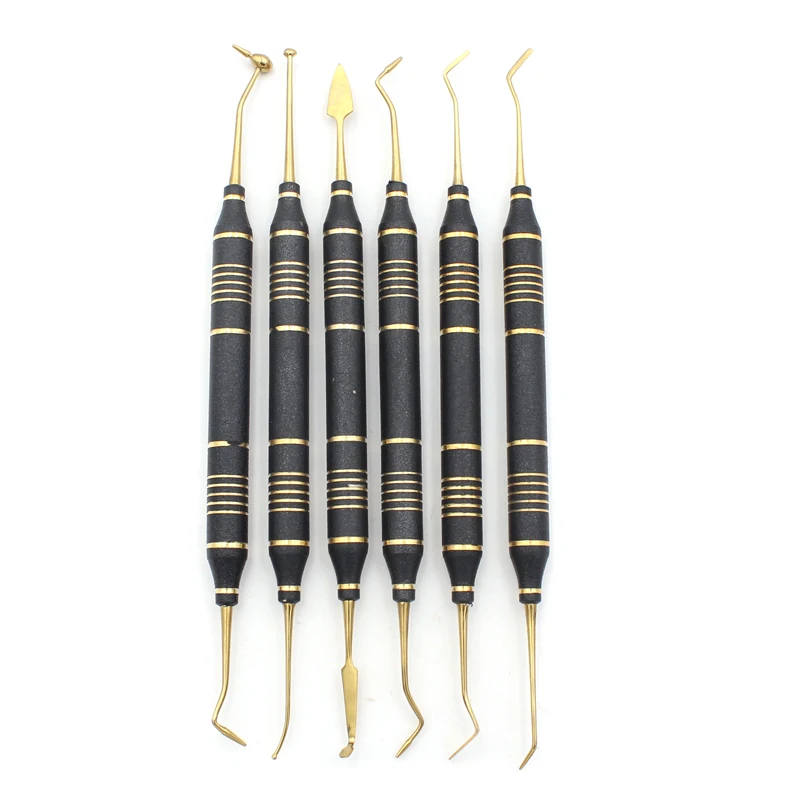 6Pcs/SetDental Composite Resin Filling Spatula Aesthetic Restoration Set Resin Filler Set Dental Tool Restoration Spatula