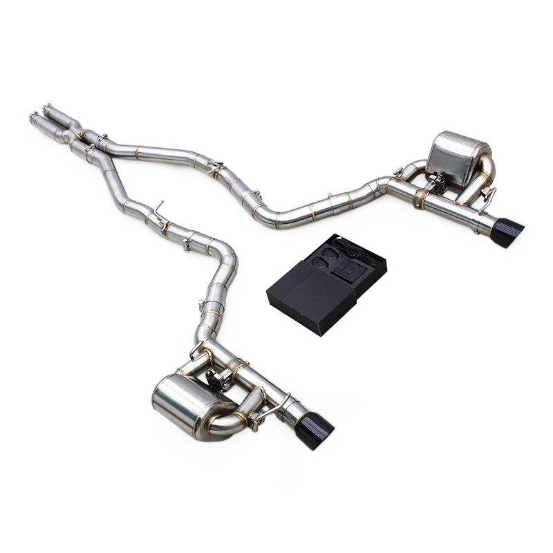 Фото Улучшенная звуковая система YK Catback для Dodge Charger/Challenger V8 5.7L 2009-2014, глушитель из нержавеющей стали, выхлопная система с электронным управлением клапанами. №1