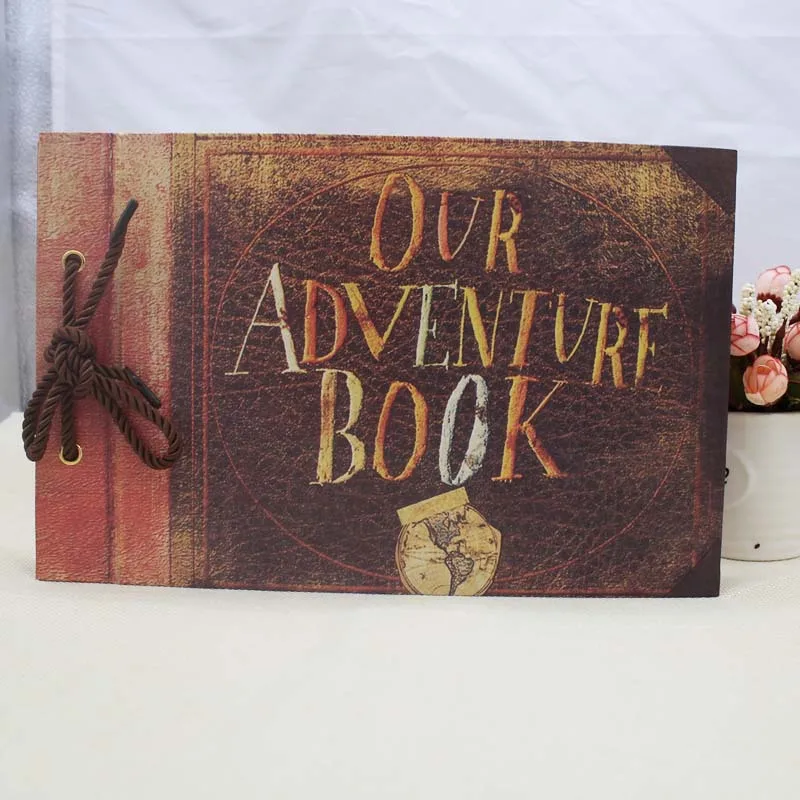 

Vintage Kraft Black Paper Sheets Card Our Adventure Book Travel Album Handmade DIY Photo foto Scrapbook