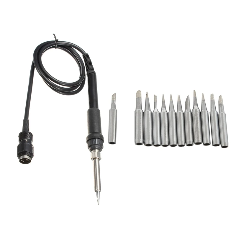 

1 паяльная станция, ручка 24 В для HAKKO 907 ESD 936 937 928 926 и 12 шт., отвертка для пайки, наконечник паяльника