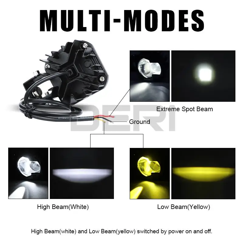 2.7-дюймовые светодиодные прожекторы Hi-Lo Spot Beam для работы с подсветкой для мотоциклов, автомобилей, тракторов и грузовиков.