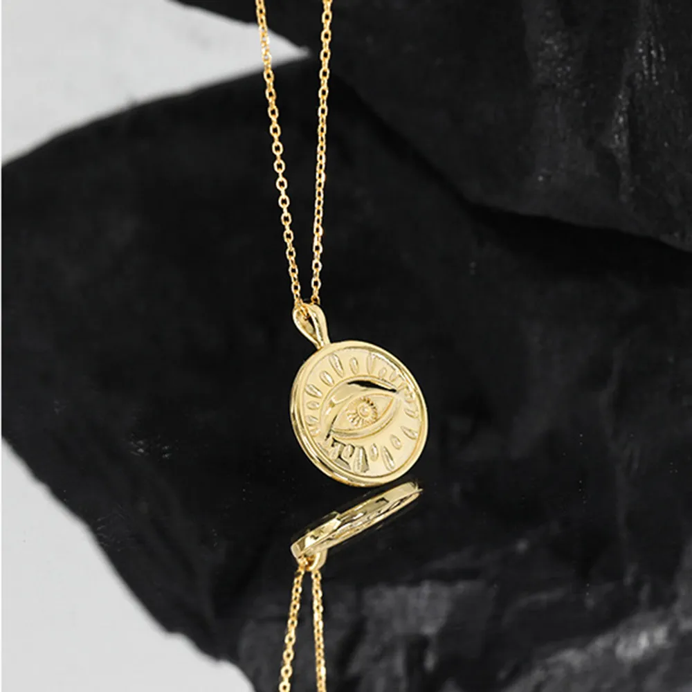 Цепочка с подвеской в виде глаза из серебра 925 пробы