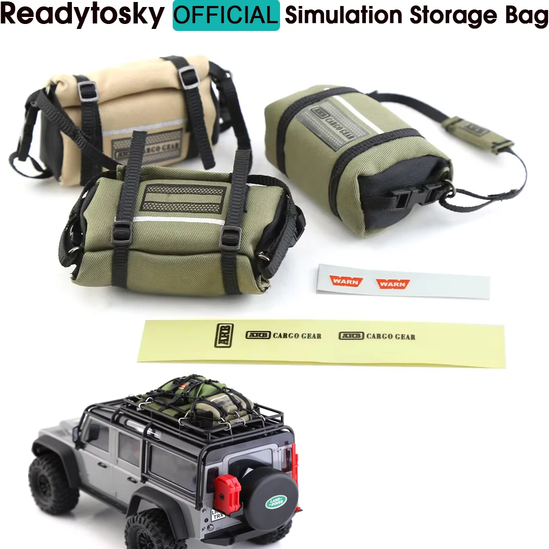 

Simulation Storage Bag Roof Bag Luggage Bag Handbag Decoration for TRX4M Axial SCX24 1/18 1/24 RC Crawler Car