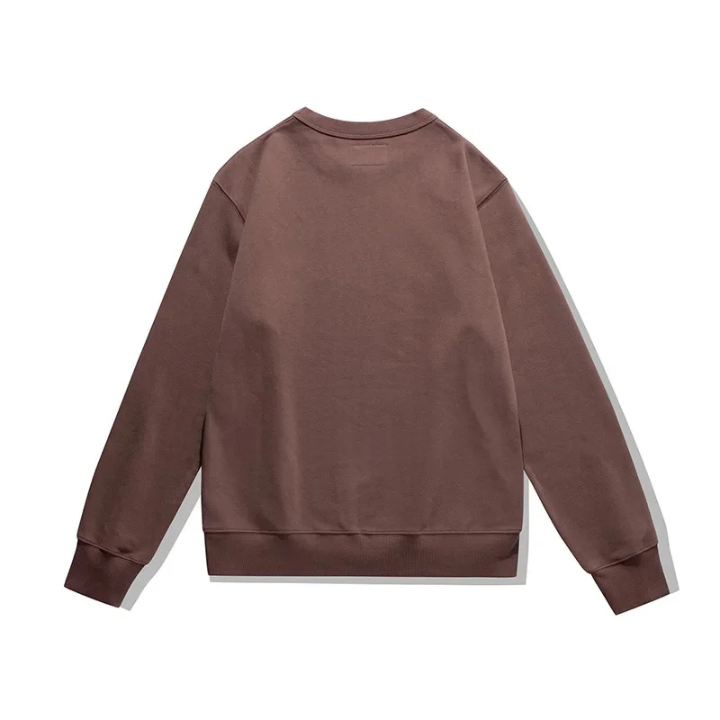 OKONKWO Ретро мотоциклетная мужская толстовка_Ami цвета хаки махровый пуловер с