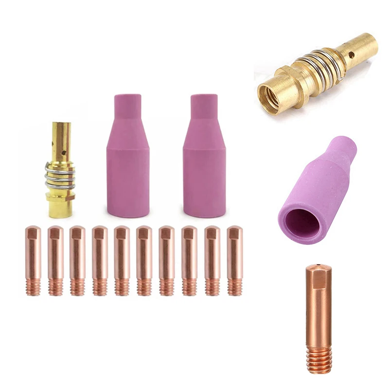 

13Pcs Welding Torch MB-15AK Argon Arc Welding Gas Ceramic Nozzle Contact Tip For 15AK MIG