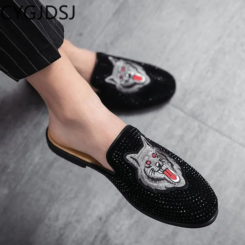 

Half Shoes for Men Slippers Men Luxury Mules Homme Summer Shoes Men Slippers Luxury Designer Casuales Summer Slippers Zapatillas