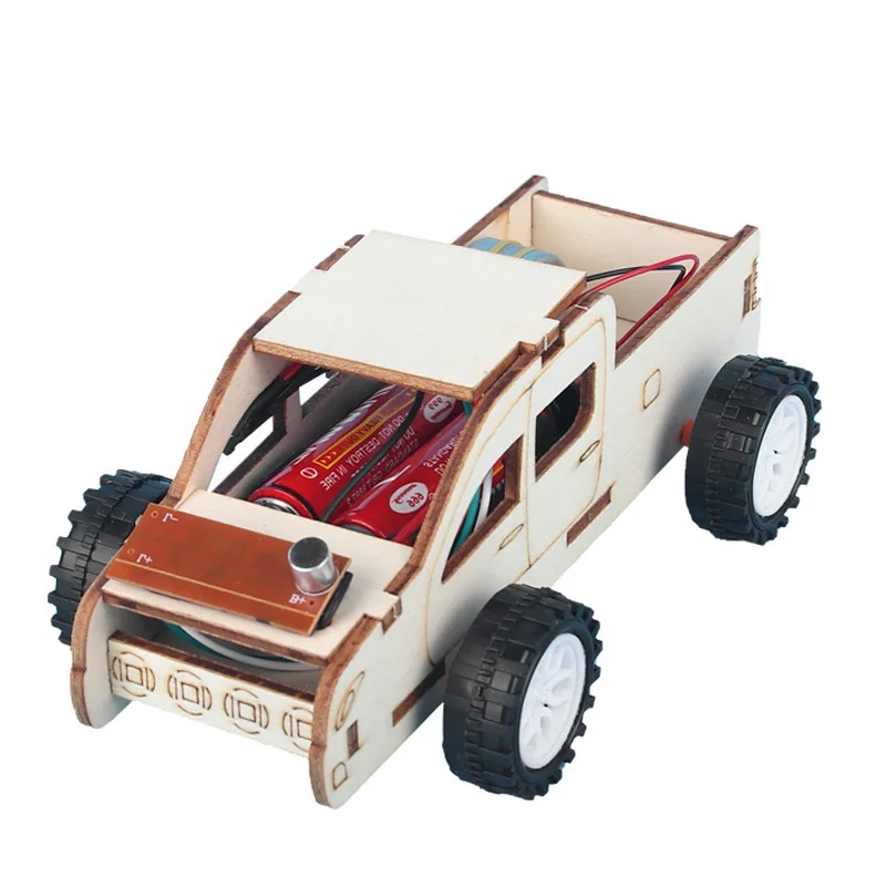 

DIY Assembly Vehicle Model Kit Physical Science Experiment Technology Educational Wooden Toys For Children Kids Craft