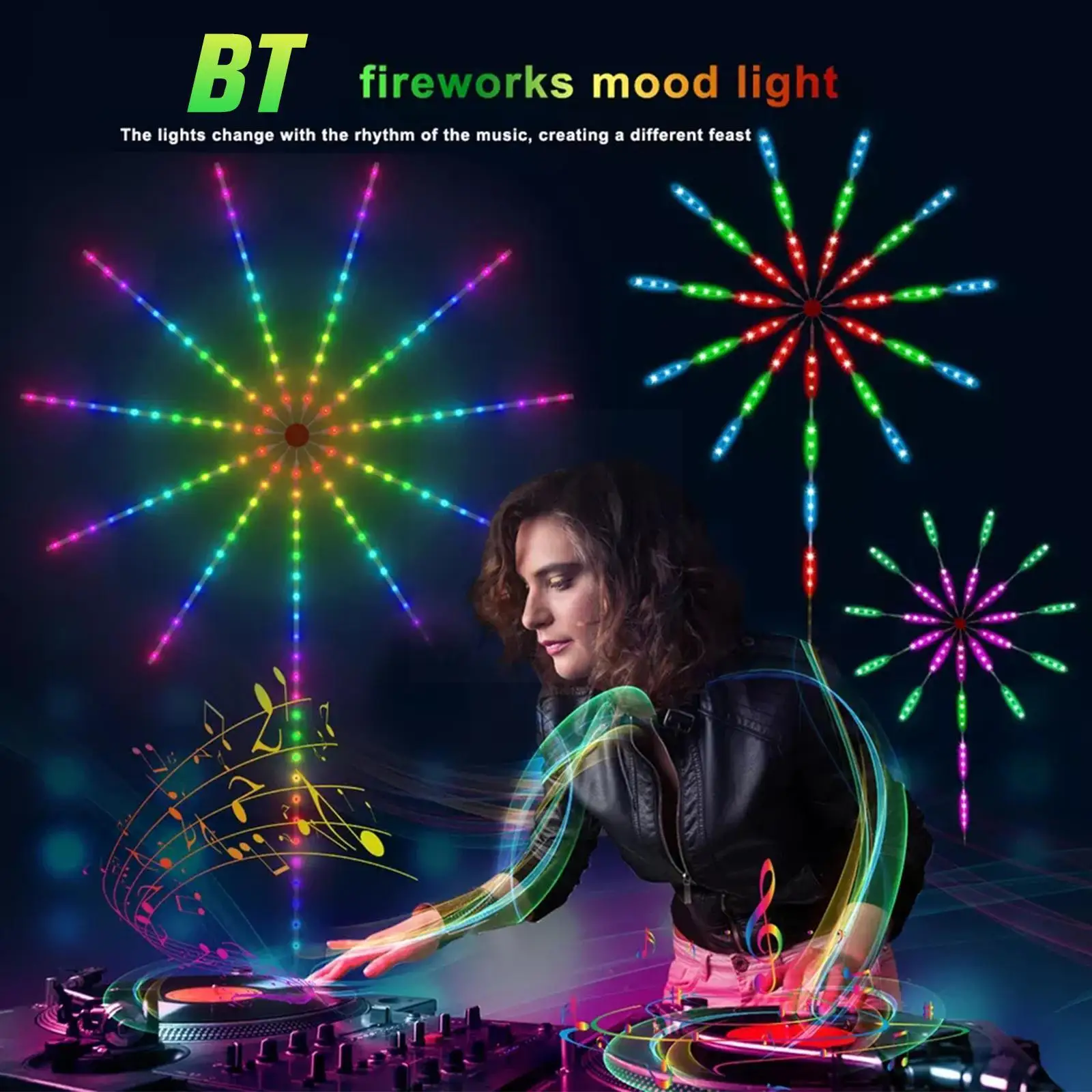 

Firework Led Strip Lights Dream Color, App & Remote Led Sync Rgb Control Strip, Music Light Usb Firework Control Lights Sou Z5g6