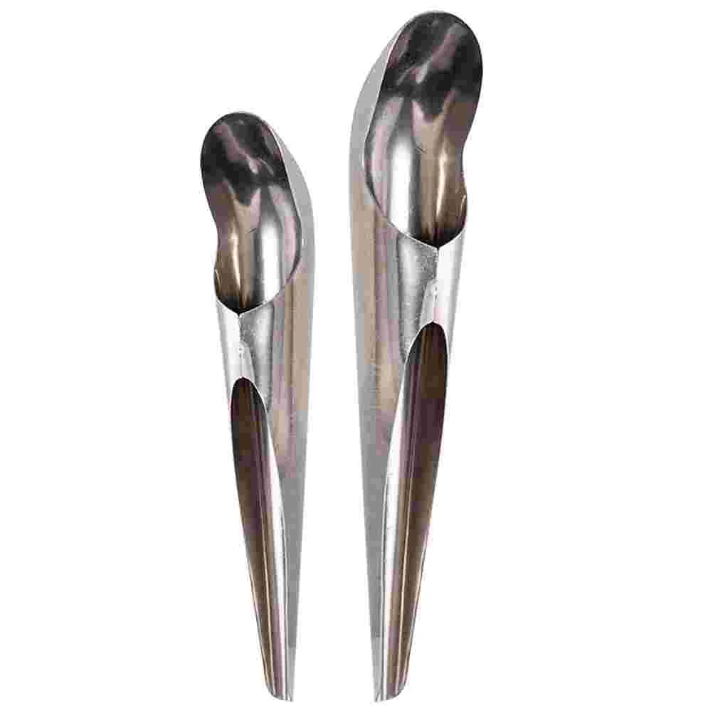 

2 Pcs Stainless Steel Plus Tableware Bird Accessories Cages Food Trumpet