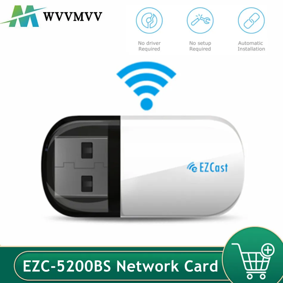 

WvvMvv EZC-5200BS Lan USB2.0 Ethernet двухдиапазонный 2,4G & 5G Мини Сетевой WI-FI адаптер WI-FI донгл Bluetooth приемник сетевая карта