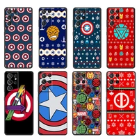 marvel cool hero man for samsung galaxy s22 s21 s20 ultra plus pro s10 s9 s8 s7 soft silicone black phone case cover coque capa