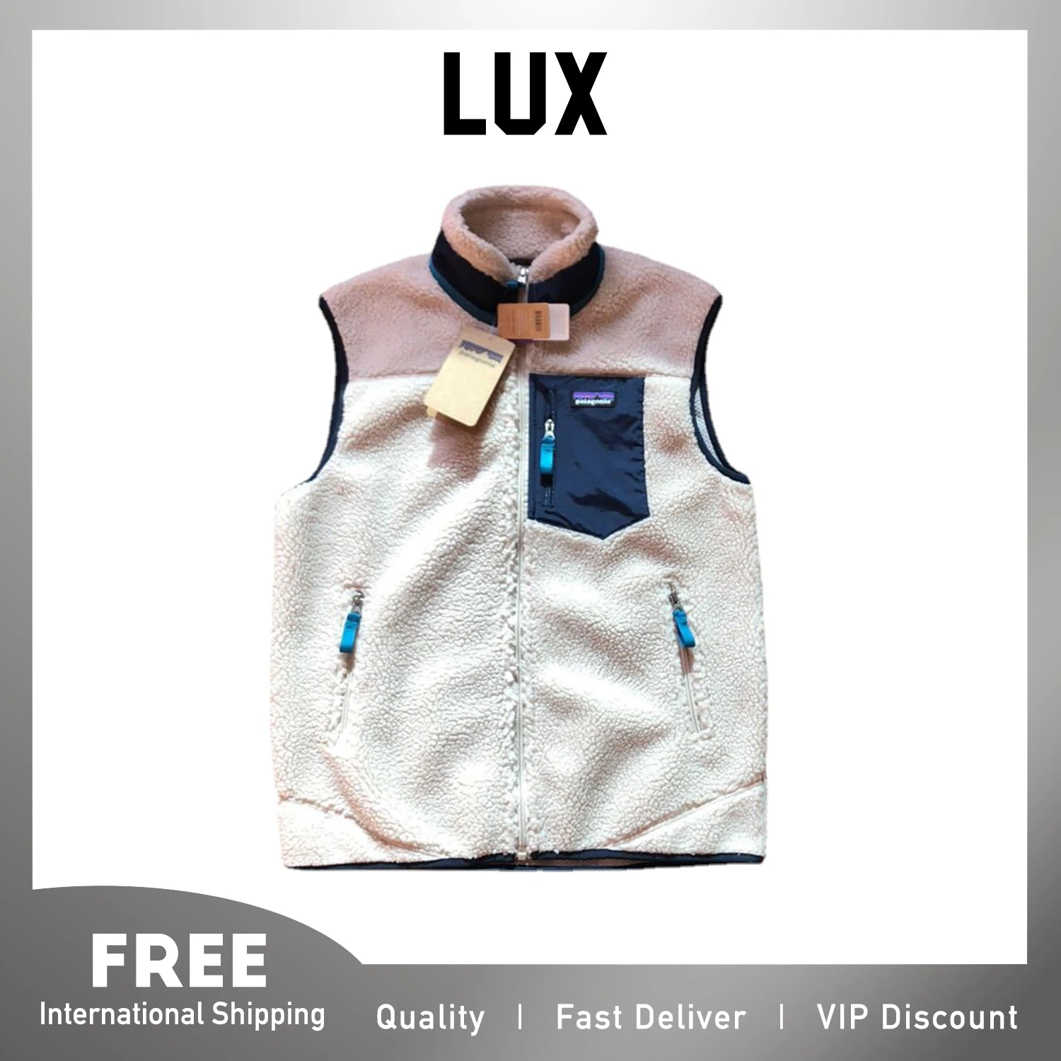 

Роскошный зимний теплый жилет для мужчин и женщин, уличный флисовый Топ унисекс в американском стиле «летучая мышь», берберская флисовая ве...