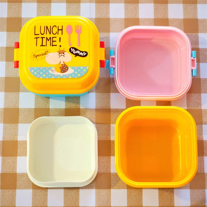 

Fruit Box Snack Box Container With Box Japanese Style Bento Container With Box Mini Cute Dinnerware Mini Bento Box Double-layer