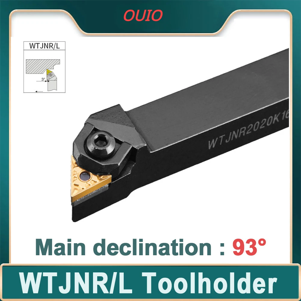 

OUIO 1 шт. WTJNR2020K16 WTJNR 1616H16 WTJNR2525M16 внешний треугольный поворотный инструмент держатель TNMG фоторежущий инструмент