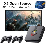 2022 new retro video game box x9 2 4g wireless 4k hd output 19201200 s905 over 60simulators gaming box 3d ps1 psp for kids gift