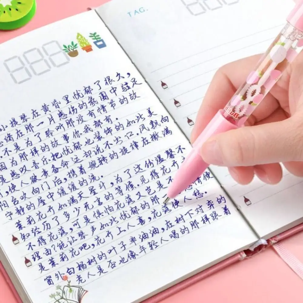 Фото Со легкой ручкой-барботером со штампом 5 в 1, сенсорная печать, роликовая ручка для письма, подписи, многофункциональная ручка для выдувания пузырей №4
