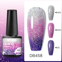 mtssii 6ml thermal 3 layers color changing uv gel polish sparkle glitter nail gel polish soak off nail art gel varnishes