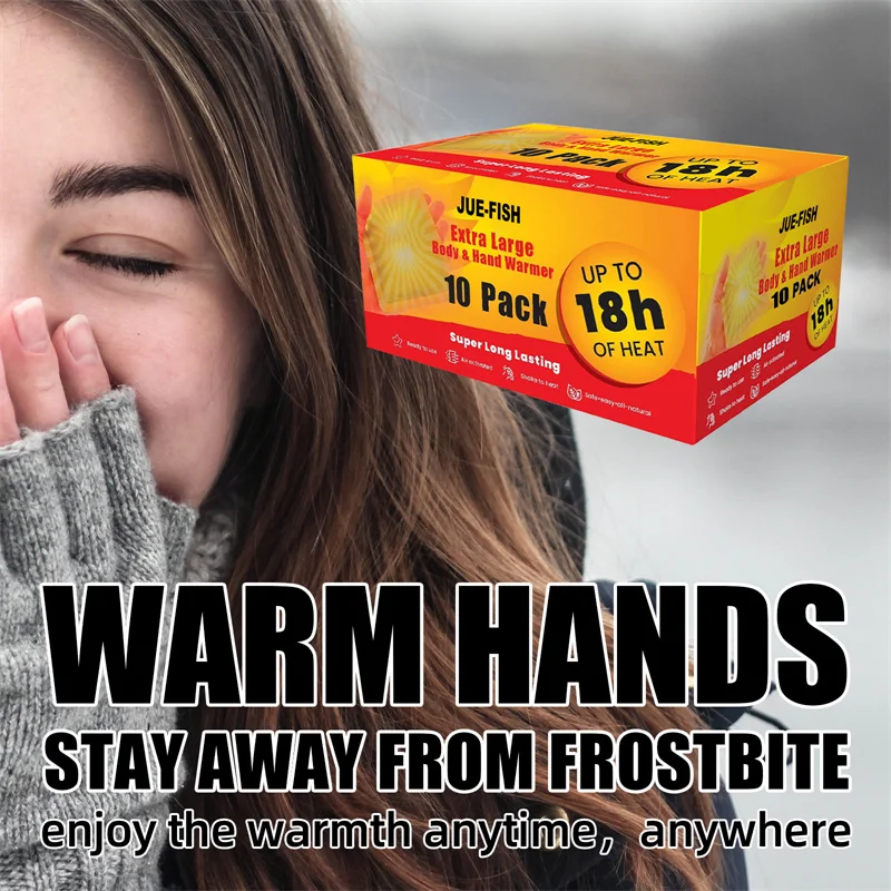 

10Pcs Disposable Hand Warmer Cold-proof Body Warming Abdomen Warming Paste Pads Self-heating Safe Long Lasting Warm Sticker