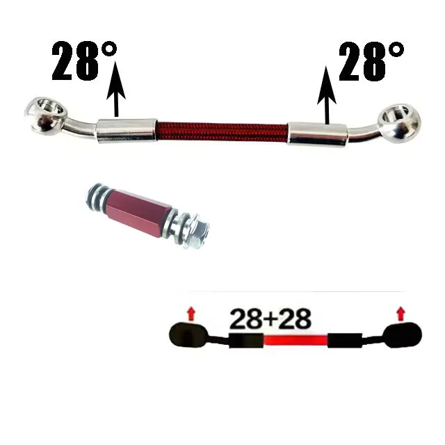 

Мотоциклетный тормозной шланг, шатун, мотокросс, гидравлический масляный шланг сцепления, 2-ходовой адаптер, винт M10X1 AN3, удлинитель тормозного масляного шланга